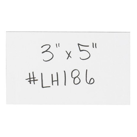 Bsc Preferred 3 x 5'' White Warehouse Labels - Magnetic Strips, 25PK LH186